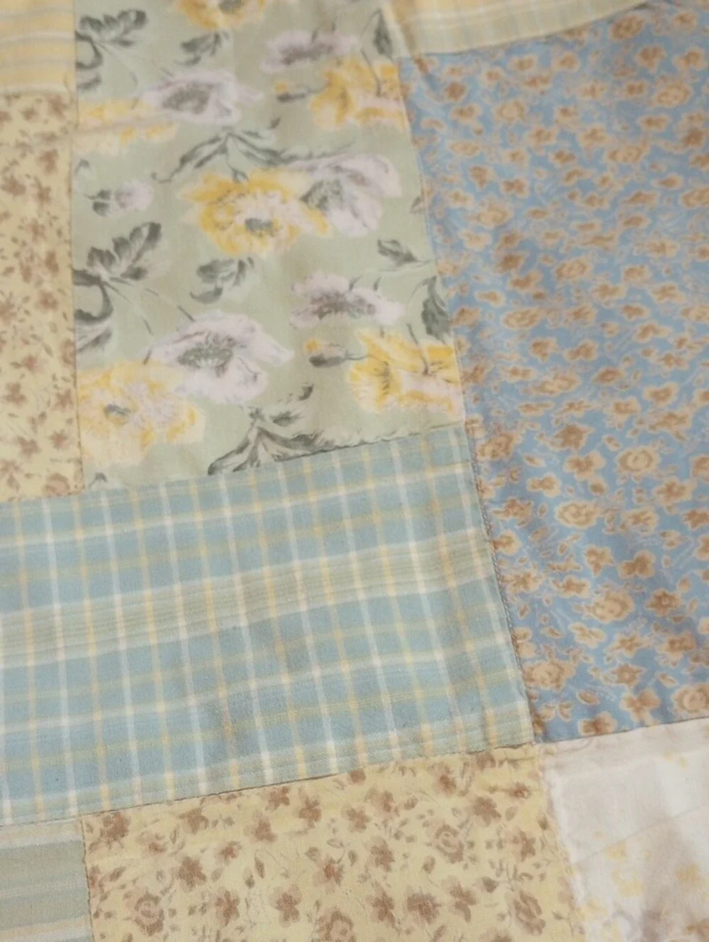 April Cornell  2000 Yellow Floral Pillow Shams and Quilted Blanket Vintage